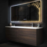 Espejo LED Rectangular | Botones táctiles | Función antivaho | Temperatura de color ajustable - Reyze Seria Good Vibes Model 8